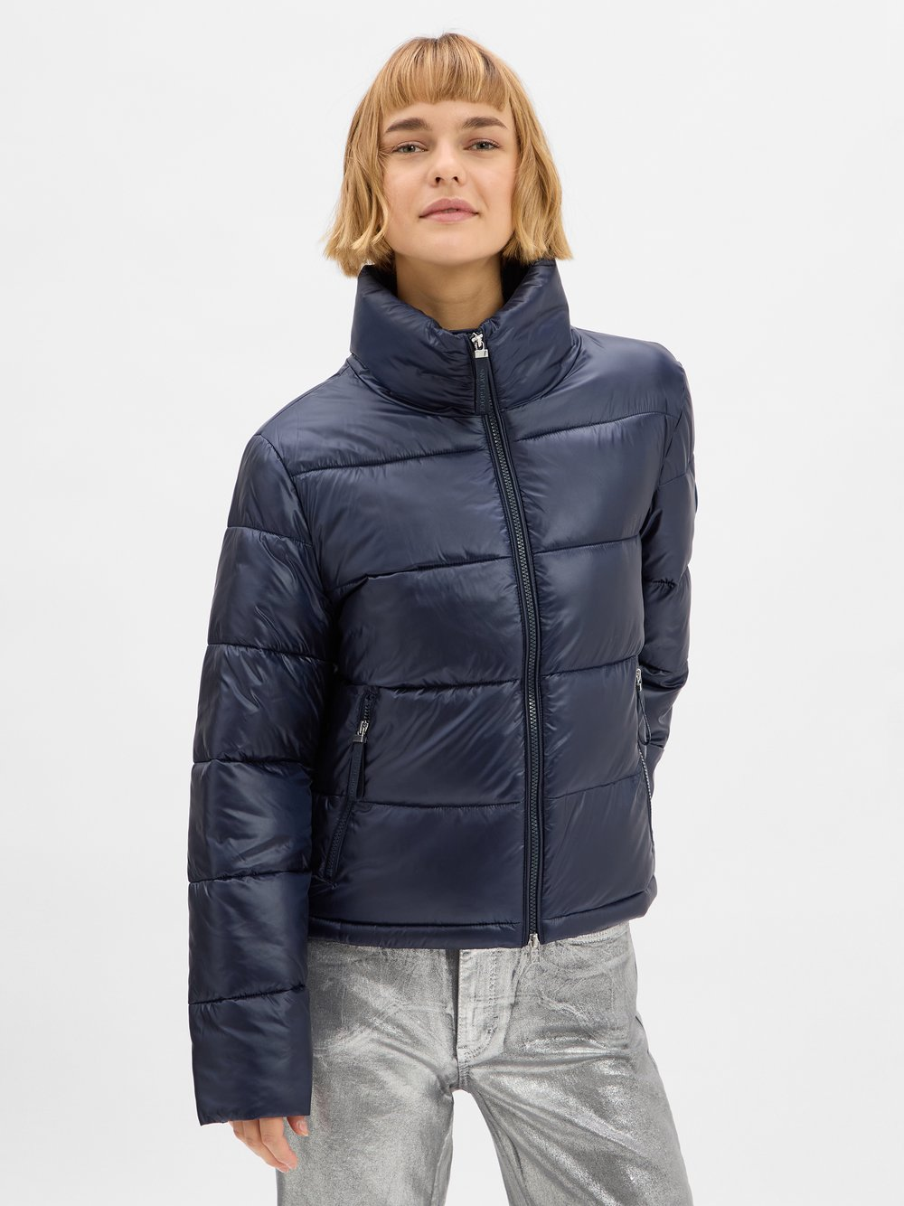 Joop Jeans Damska kurtka puchowa - Opika Kobiety Sztuczne włókno niebieski, L