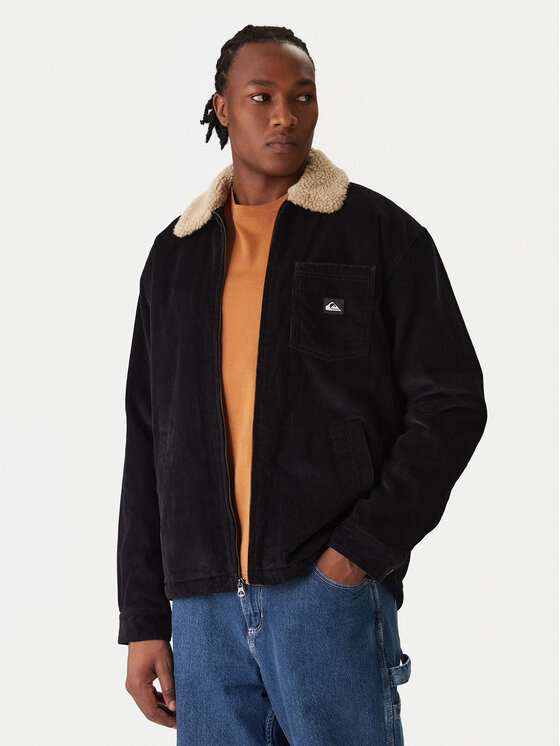 Quiksilver Kurtka przejściowa Dna Sherpa Harrington EQYJK04201 Czarny Regular Fit