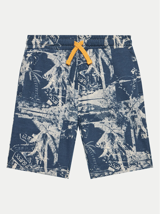 Guess Szorty sportowe L4GD05 KA6R3 Granatowy Relaxed Fit