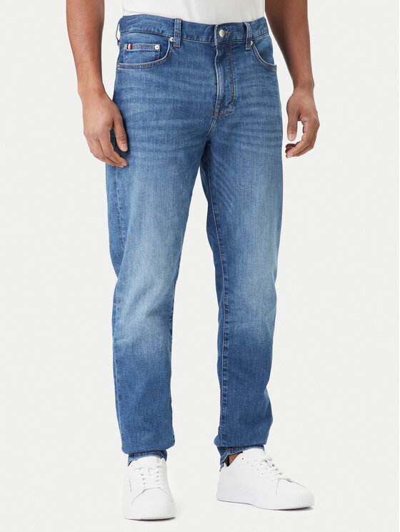 Tommy Hilfiger Jeansy Bleecker Jax Indigo MW0MW42316 Niebieski Slim Fit