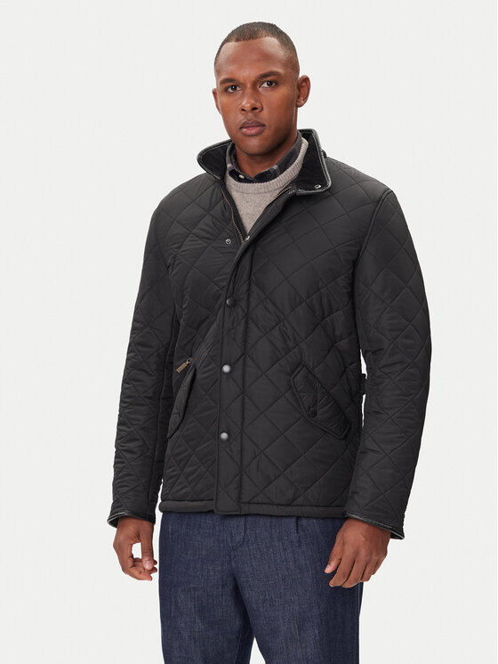 Barbour Kurtka przejściowa Powell MQU0281BK11 Czarny Slim Fit