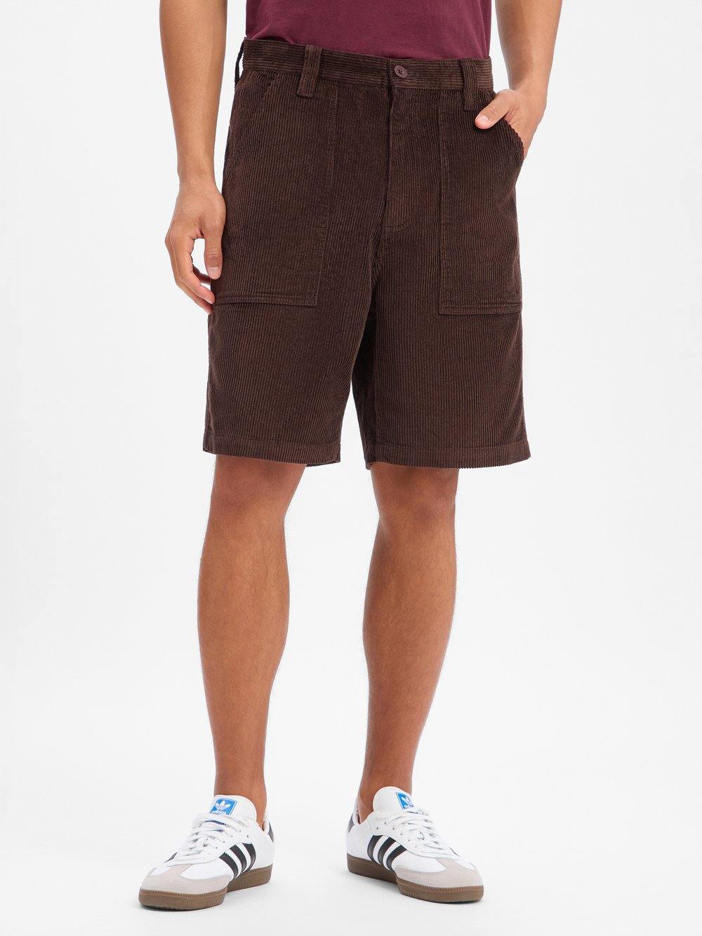 Santa Cruz Męskie sztruksowe bermudy - szorty Opus Dot Workwear Mężczyźni Bawełna (100%) brązowy, 34