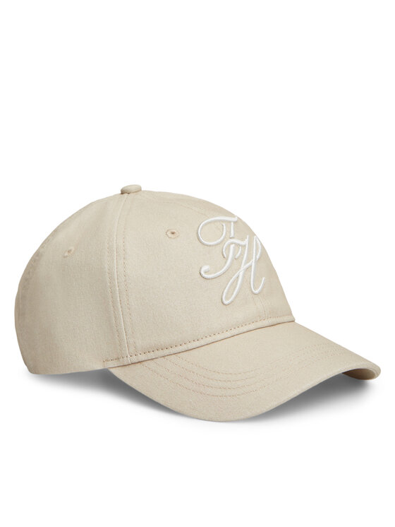 Tommy Hilfiger Czapka z daszkiem Logo Embroidery Baseball Cap AW0AW18338 Beżowy