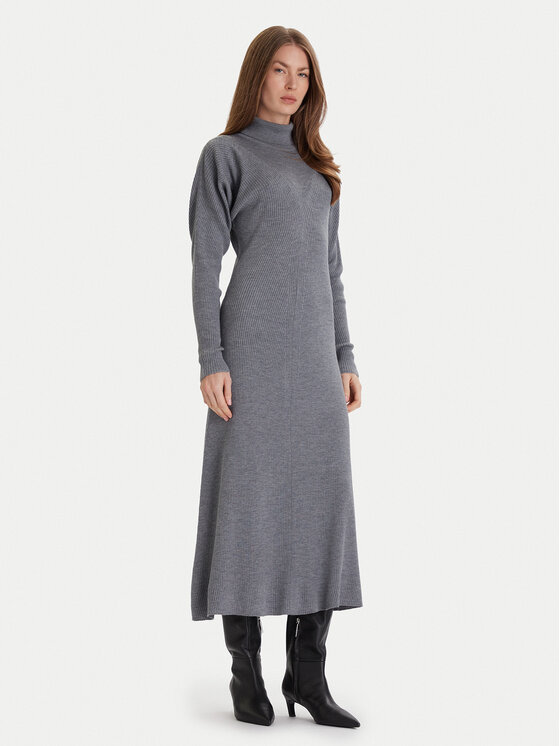 BOSS Sukienka dzianinowa Forbini 50548520 Szary Regular Fit