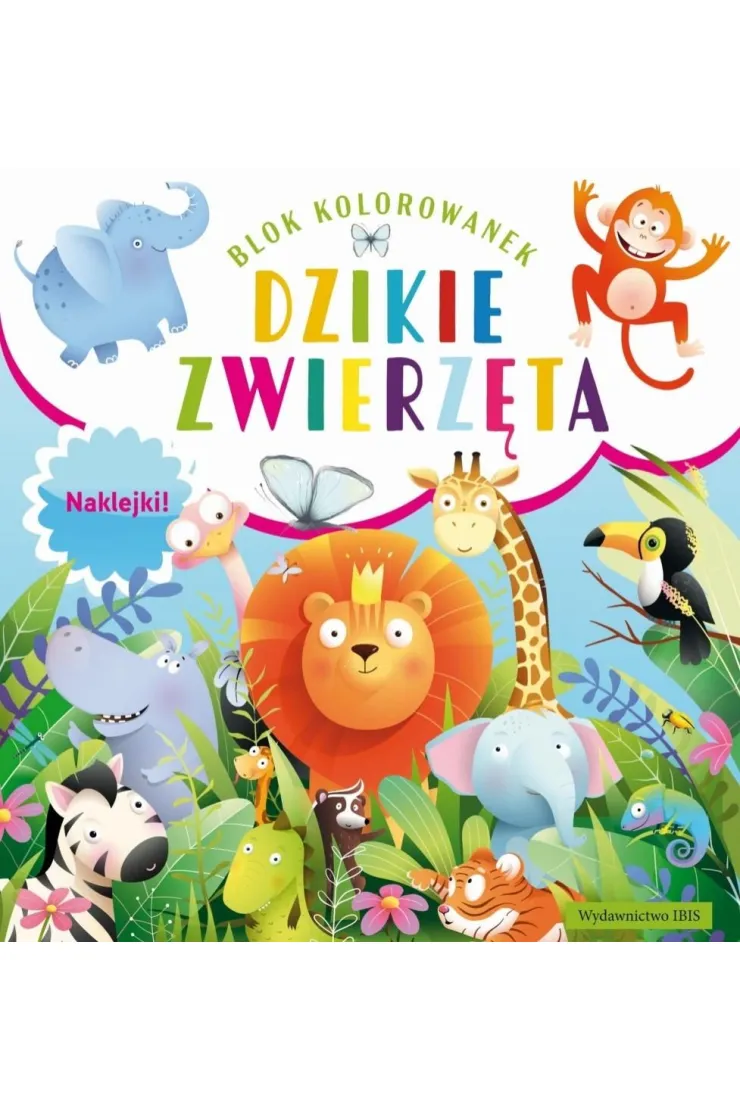 Blok kolorowanek. Dzikie zwierzęta