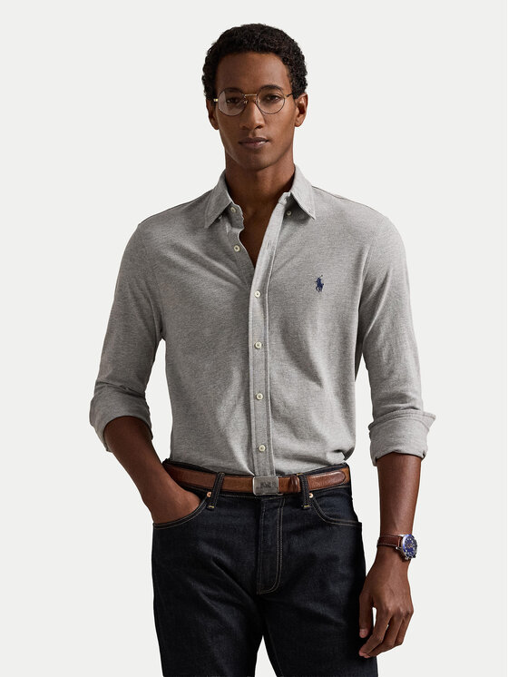 Polo Ralph Lauren Koszula 710654408 Szary Regular Fit