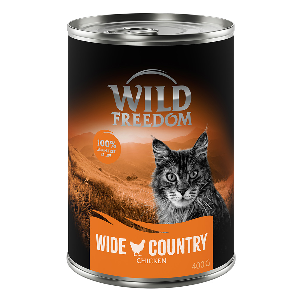 Megapakiet Wild Freedom Adult, 24 x 400 g - Wide Country - Czysty kurczak