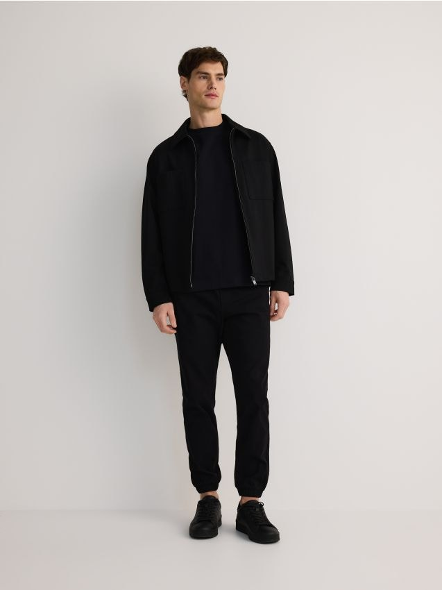 Reserved - Spodnie jogger slim - czarny miniaturka