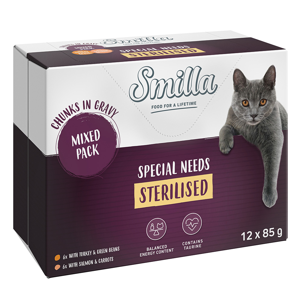 Megapakiet Smilla kawałeczki w sosie, z warzywami, 24 x 85 g  - Sterilised: pakiet mieszany