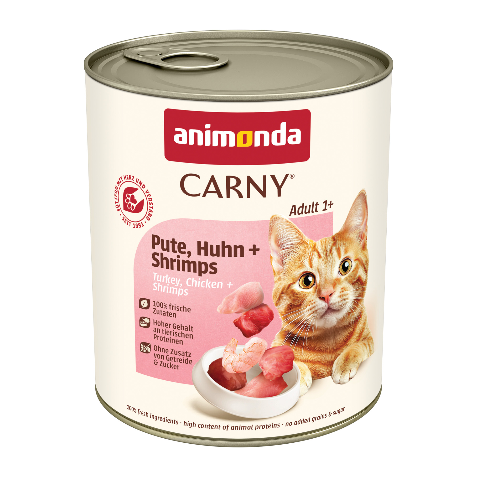 Korzystny pakiet animonda Carny Adult, 12 x 800 g - Indyk, kurczak i krewetki