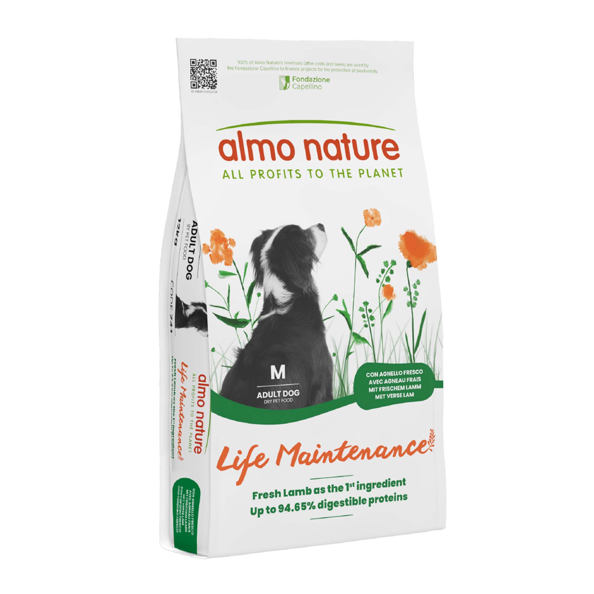 Almo Nature Adult Medium, jagnięcina z ryżem - 12 kg