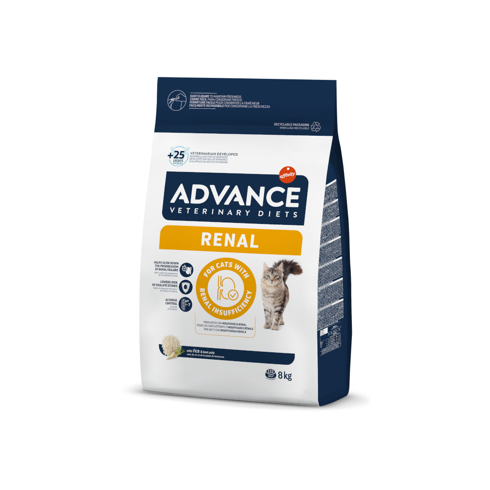 6 + 0,5 kg / 6,5 + 1 kg / 7 + 1 kg gratis! Advance Veterinary Diets, 6,5 kg / 7,5 kg / 8 kg - Renal Feline, 8 kg