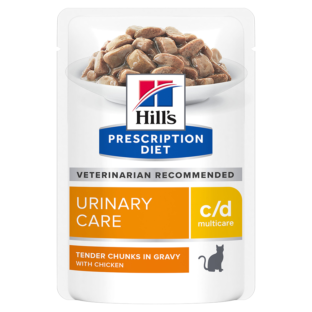 25% taniej! Hill's Prescription Diet, karma mokra dla kota, 12 x 85 g / 24 x 82 g / 24 x 156 g - c/d Multicare Urinary Care, kurczak w sosie, 12 x 85 g