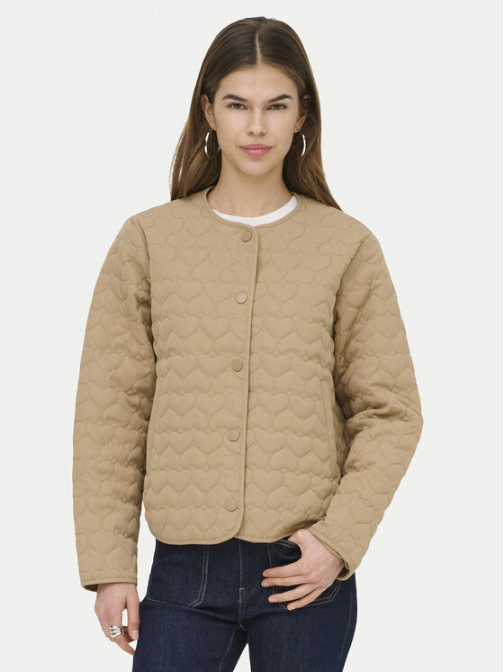 ONLY Kurtka przejściowa Heart 15366265 Beżowy Regular Fit