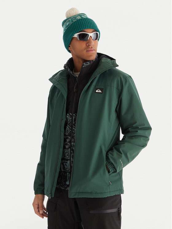 Quiksilver Kurtka przejściowa Overcast 3K EQYJK04202 Zielony Regular Fit