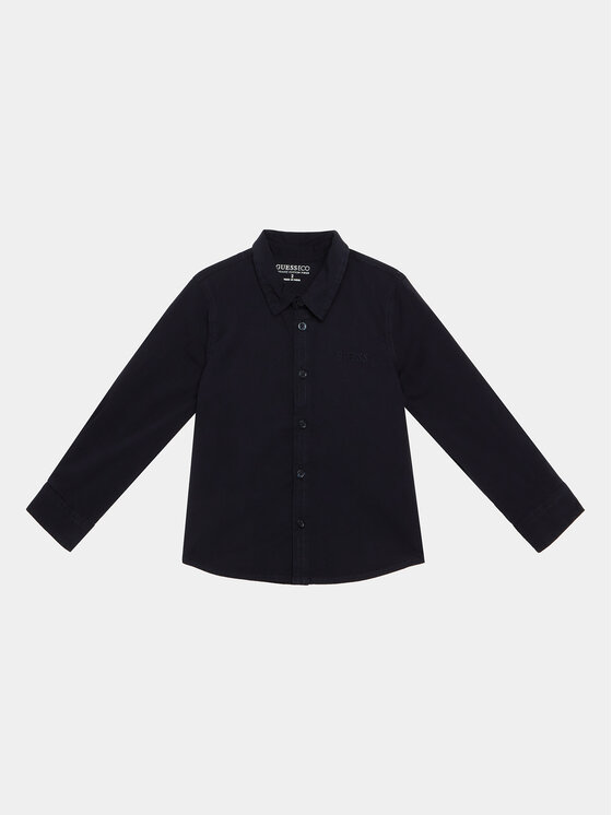 Guess Koszula N3YH04 WE5W0 Granatowy Regular Fit