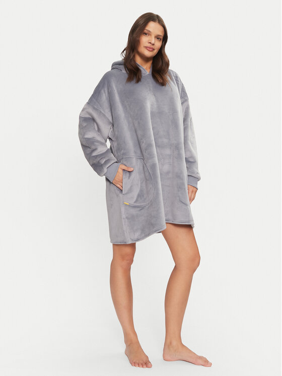 Selmark Bluza PC095 Niebieski Oversize