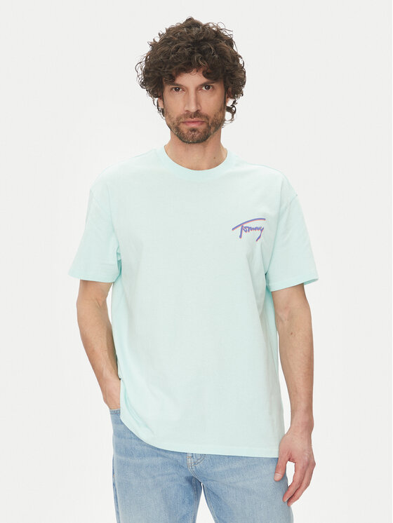 Tommy Jeans T-Shirt Faded Graphic DM0DM20768 Zielony Relaxed Fit