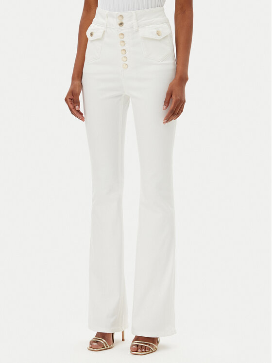 MET Jeansy M10 253PT Biały Regular Fit