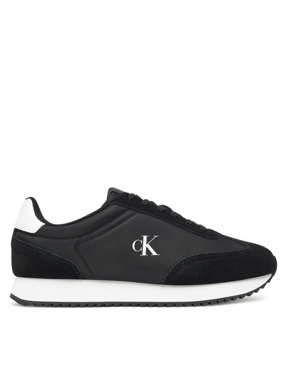 Calvin Klein Jeans Sneakersy Runner Laceup Mg Nylon Mix YW0YW01828 Czarny