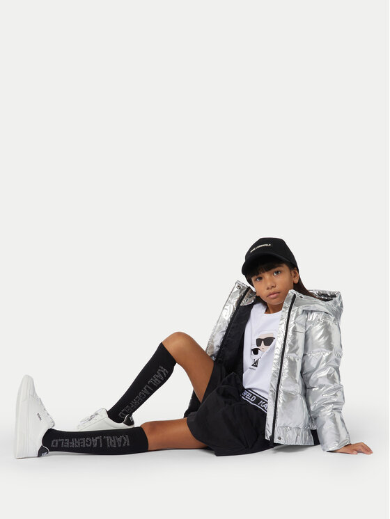 Karl Lagerfeld Kids Kurtka zimowa Z30233 D Srebrny Regular Fit