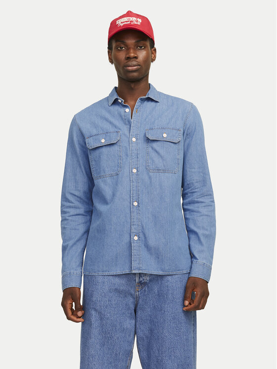 Jack & Jones Koszula jeansowa Travis 12269262 Niebieski Comfort Fit