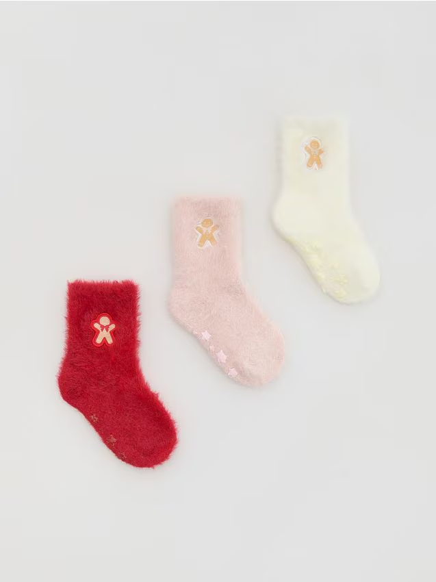 Reserved - Świąteczne skarpetki 3 pack - wielobarwny miniaturka
