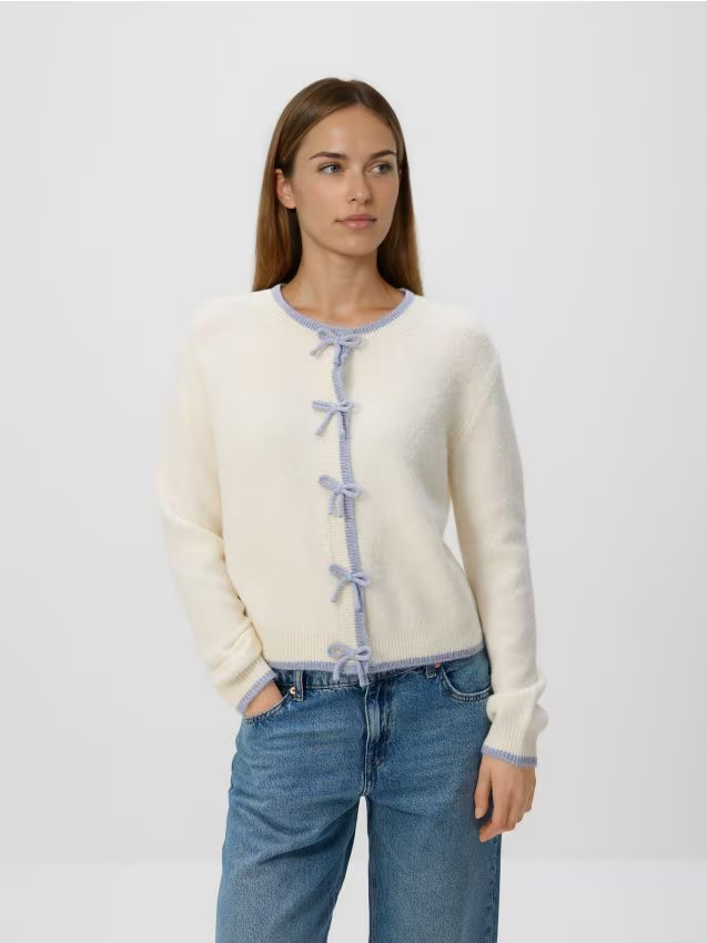 Reserved - Sweter z kokardkami - wielobarwny