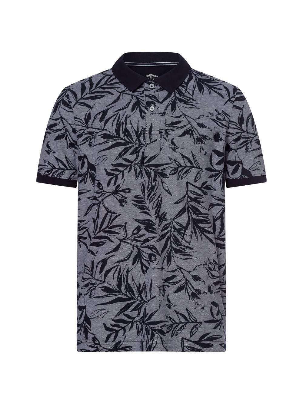 Fynch-Hatton Męska koszulka polo Mężczyźni Bawełna niebieski|szary, XL