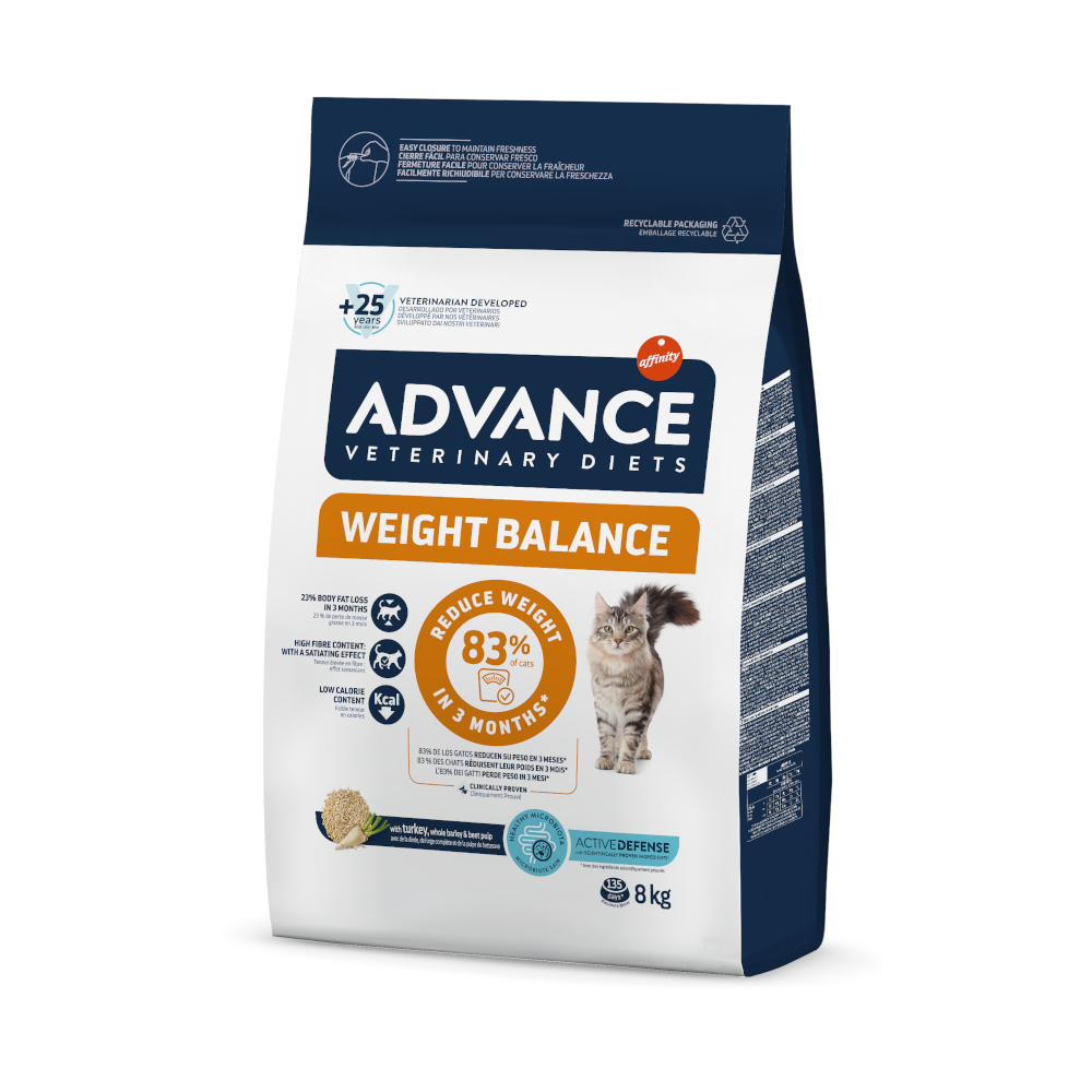 6 + 0,5 kg / 6,5 + 1 kg / 7 + 1 kg gratis! Advance Veterinary Diets, 6,5 kg / 7,5 kg / 8 kg - Weight Balance, 8 kg