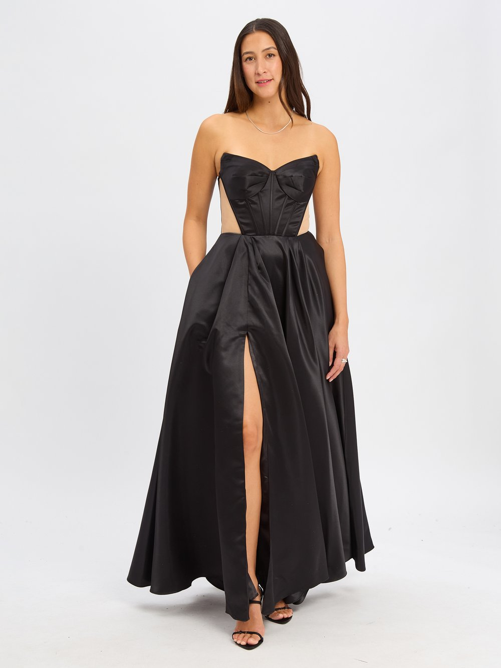 Luxuar Fashion Damska sukienka wieczorowa Kobiety czarny, 36