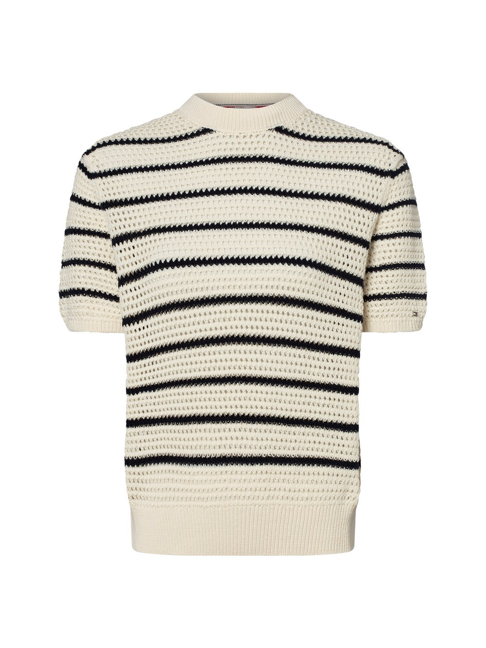 Tommy Hilfiger Damski sweter z krótkim rękawem Kobiety biały|niebieski, M