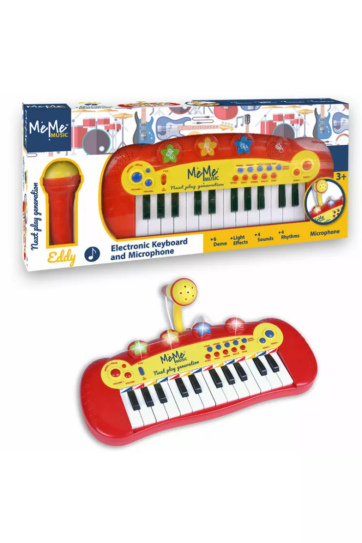 Keyboard elektroniczny z mikrofonem