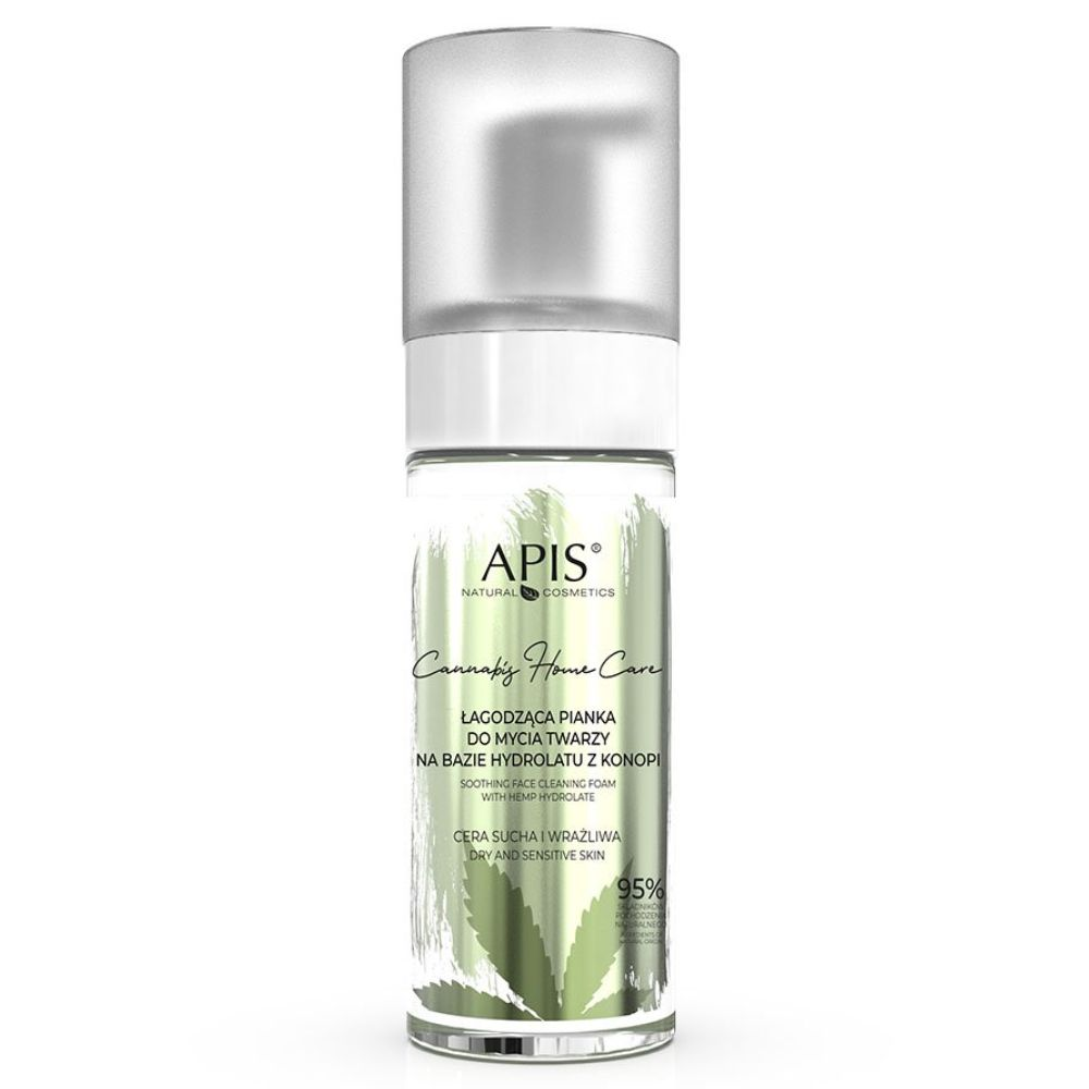 Apis Cannabis Home Care łagodząca pianka do mycia twarzy na bazie hydrolatu z konopi 150 ml miniaturka