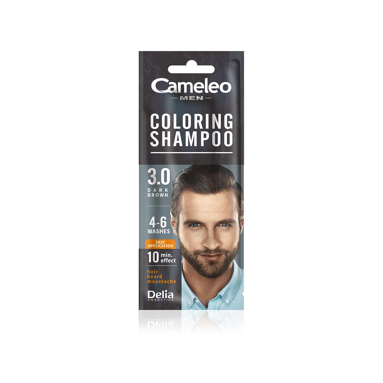 Cameleo Men męski szampon koloryzujący 3.1 ciemny brąz 15ml miniaturka