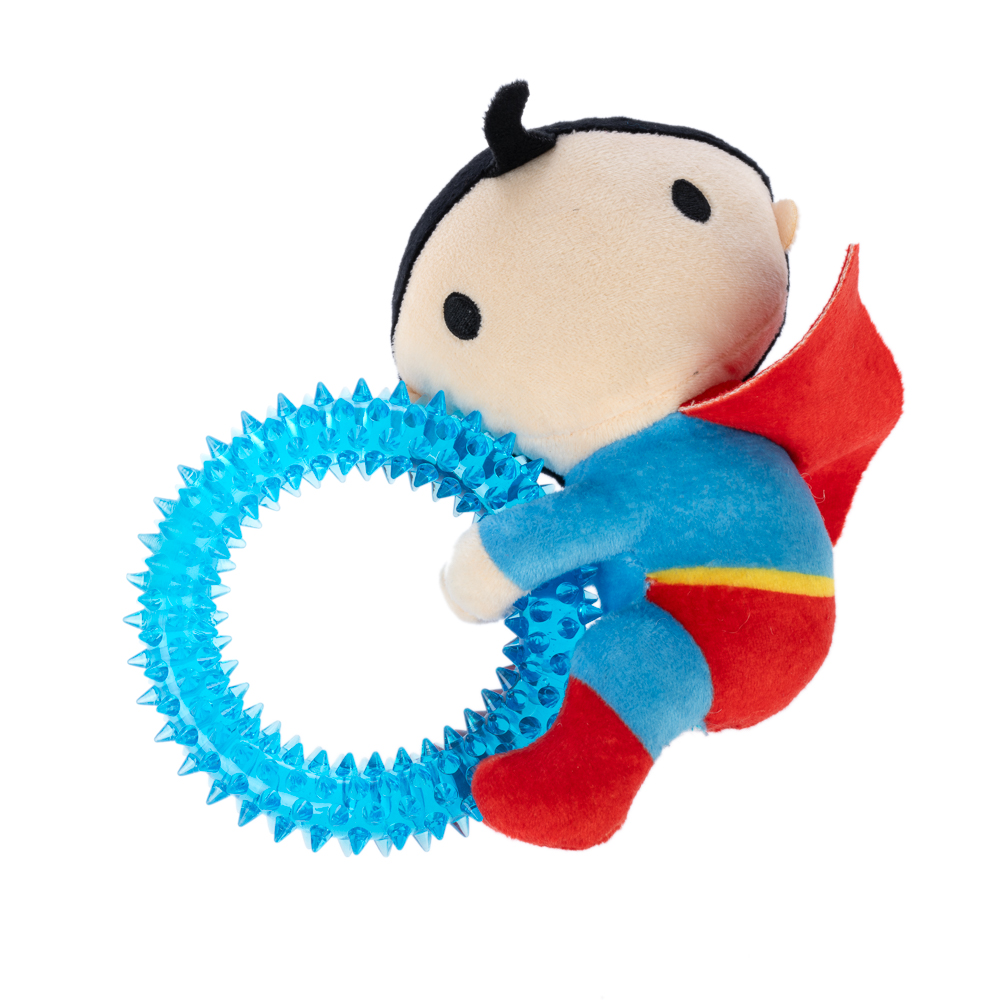 DC Superman zabawka dla psa z pierścieniem - Dł. x szer. x wys.: ok. 17 x 16 x 5 cm