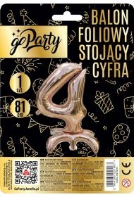 Balon foliowy stojący 4 rose gold
