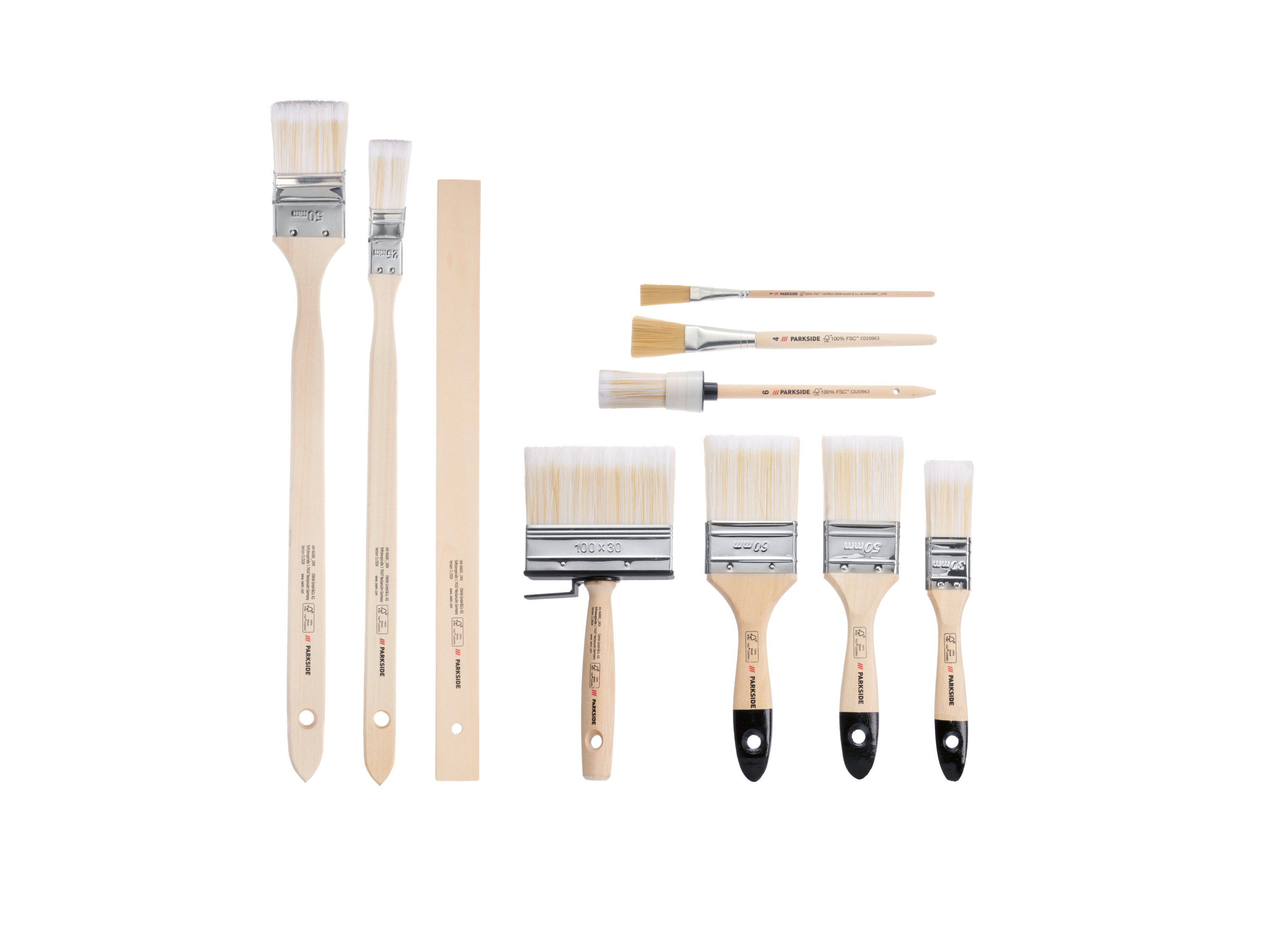 PARKSIDE® Zestaw 10 pędzli (Do farb akrylowych)
