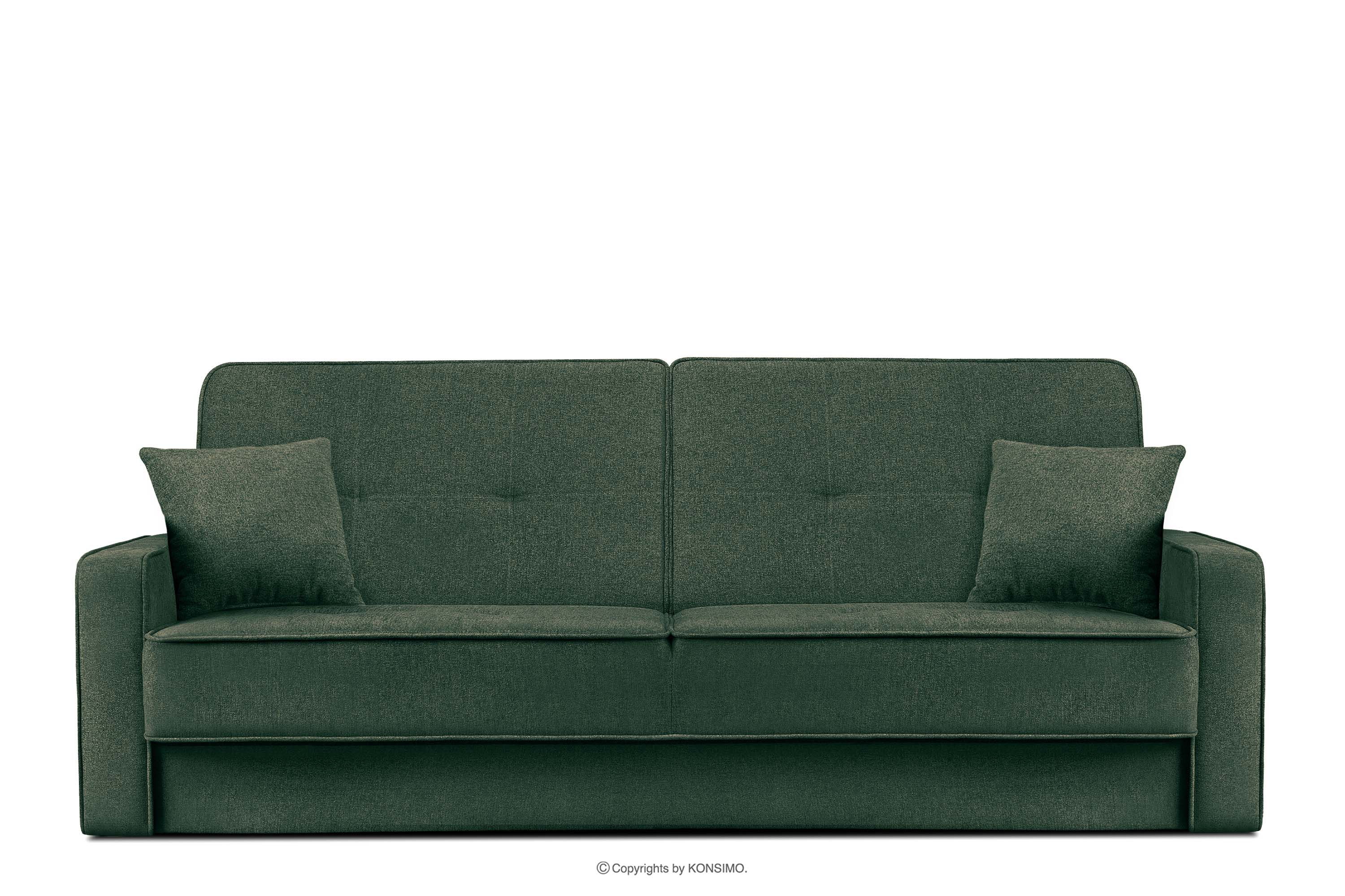 Rozkładana sofa do salonu w tkaninie plecionej morski/beżowy ORIO