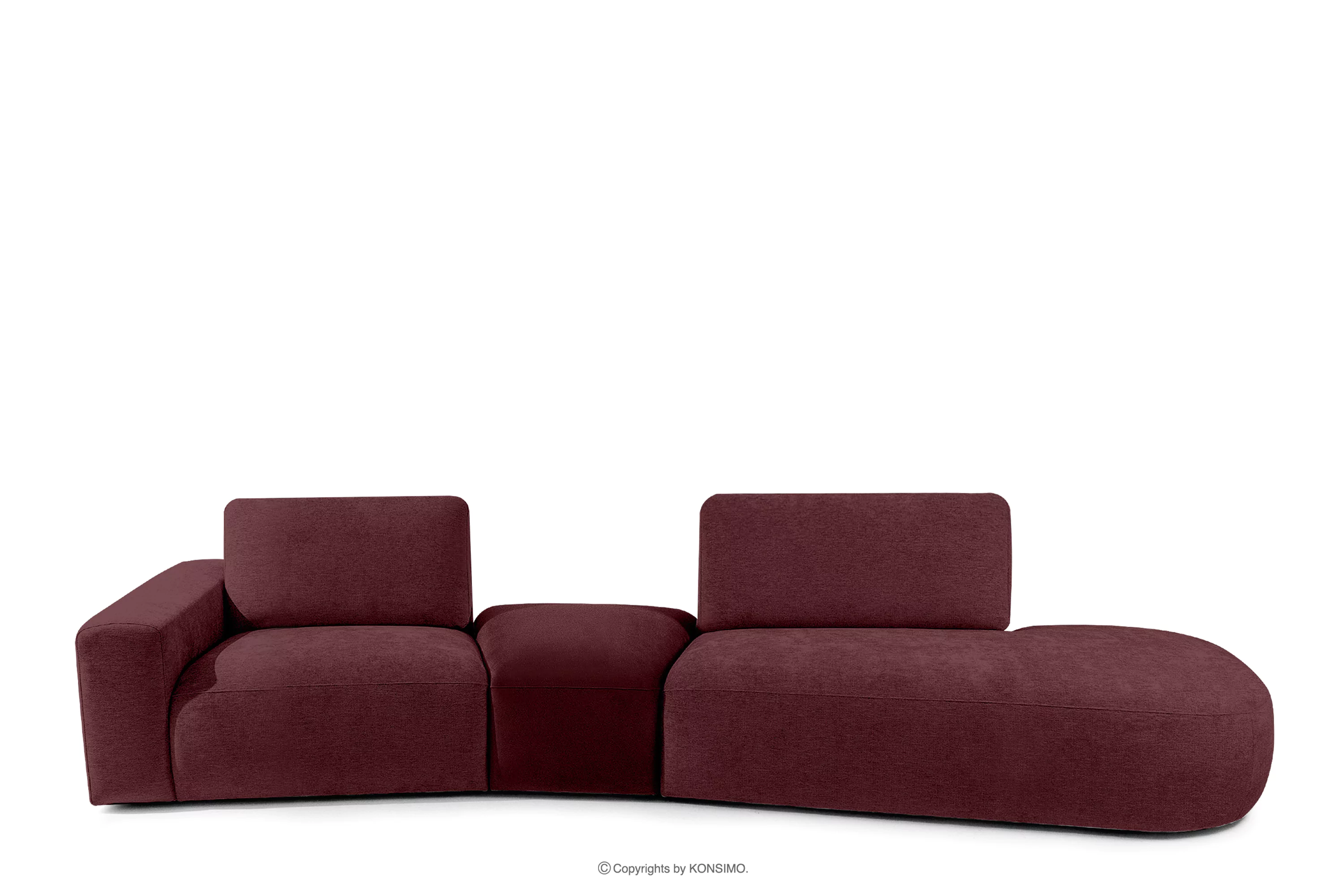 Sofa modułowa organic szenil/welur fioletowy ZUCCO