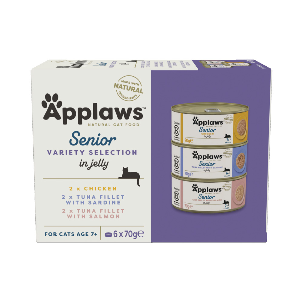 Megapakiet Applaws Senior, 24 x 70 g - Pakiet mieszany (3 smaki)