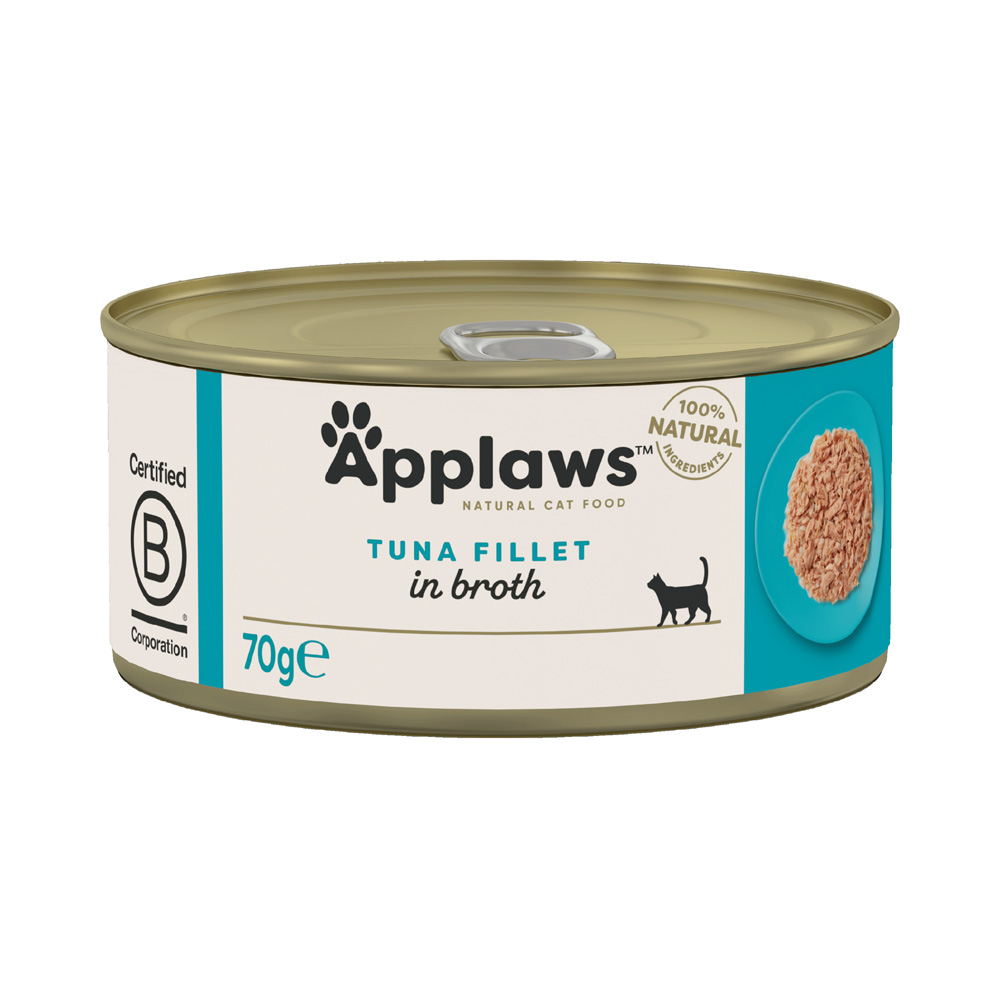 Applaws w bulionie, 6 x 70 g - Filet z tuńczyka