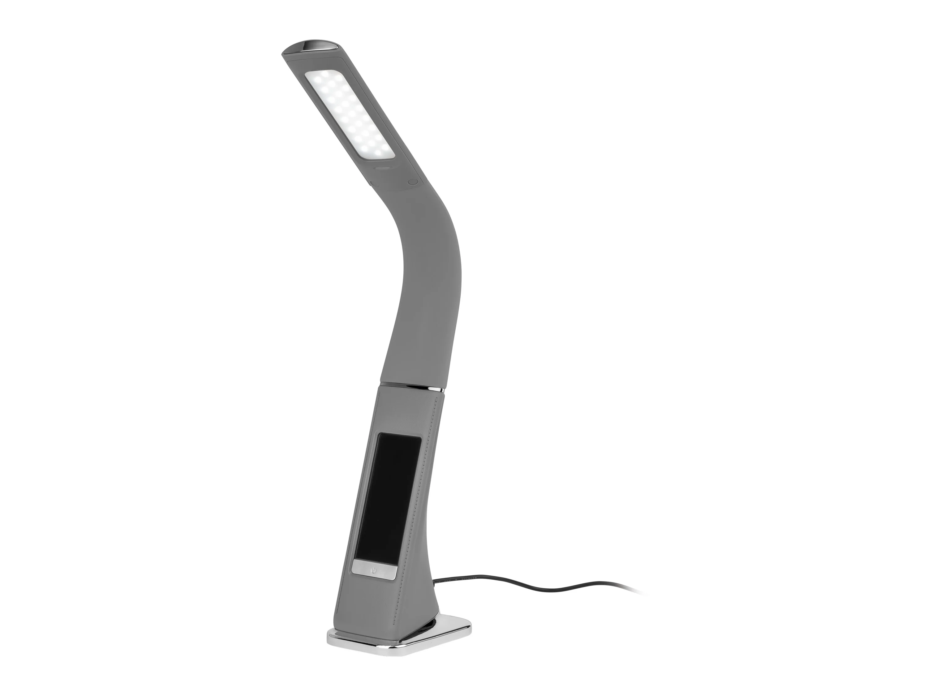 LIVARNO home Lampa stołowa LED z zegarem (Szary)
