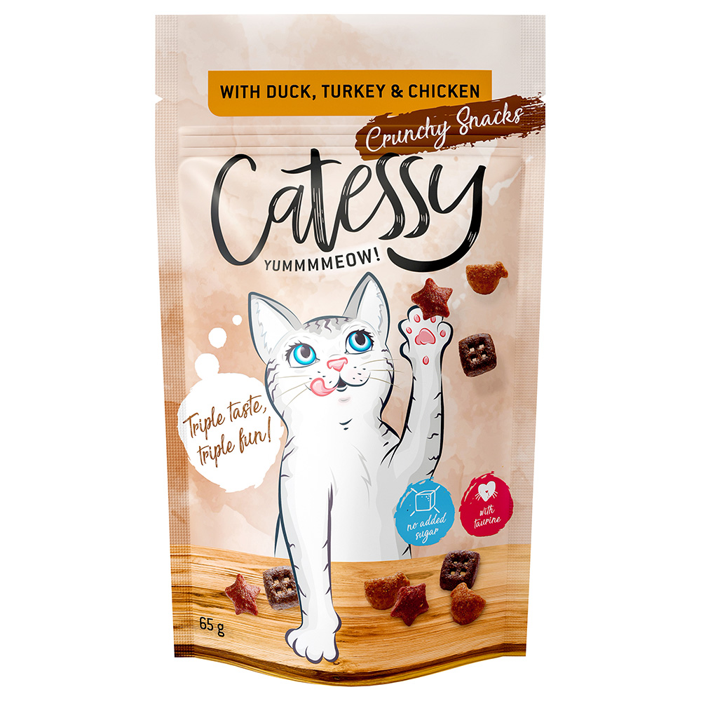 Catessy Crunchy Snacks, 65 g - Z kaczką, indykiem i kurczakiem
