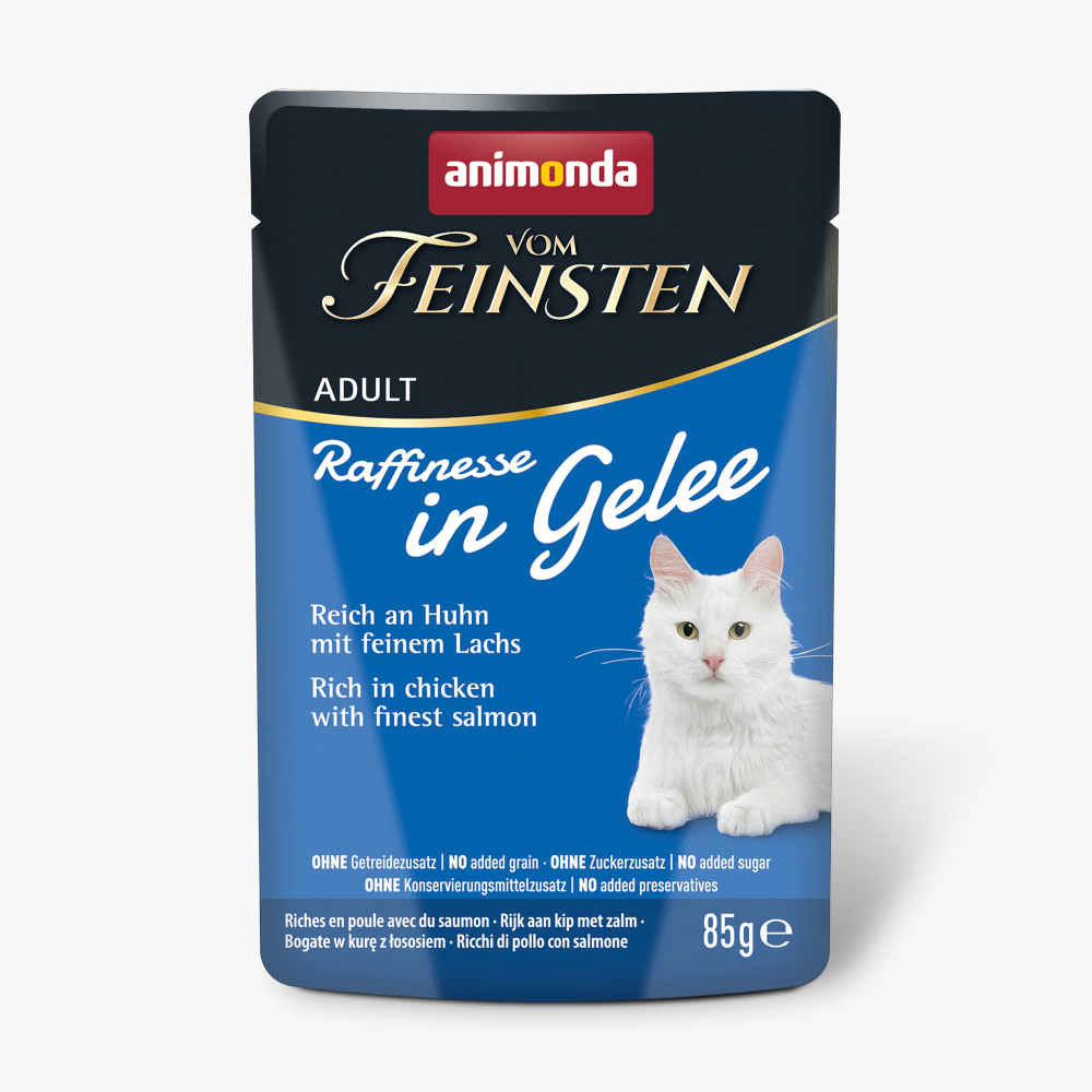 Korzystny pakiet animonda Vom Feinsten Adult Raffinesse w galarecie,  48 x 85 g - Kurczak z łososiem