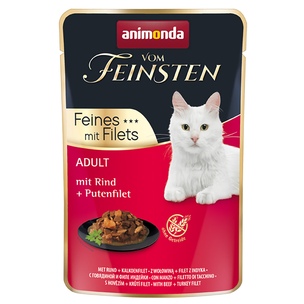 animonda vom Feinsten Adult, 18 x 85 g - Z wołowiną i filetem z indyka