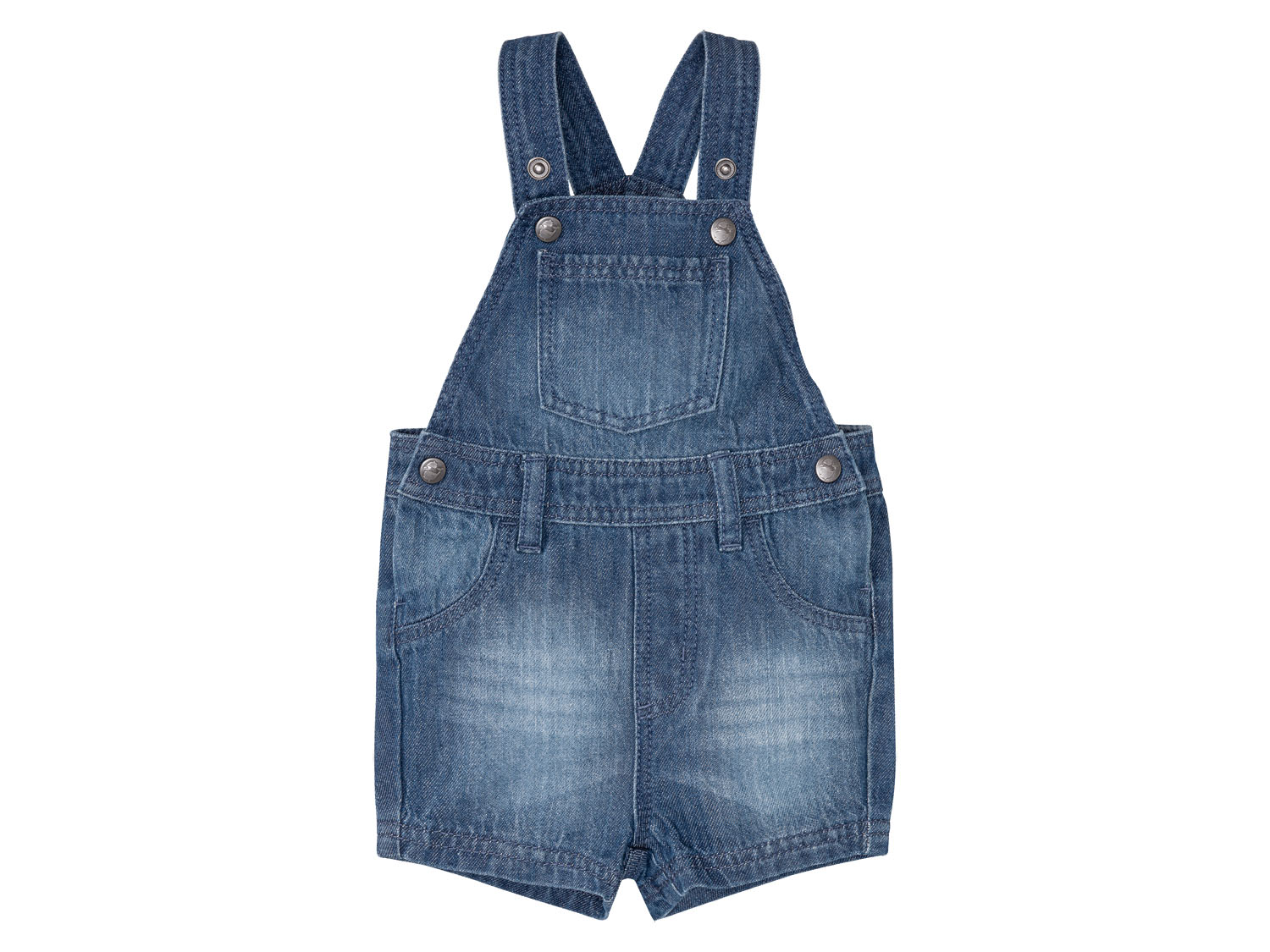 lupilu® Szorty ogrodniczki niemowlęce z jeansu (Niebieski, 56)