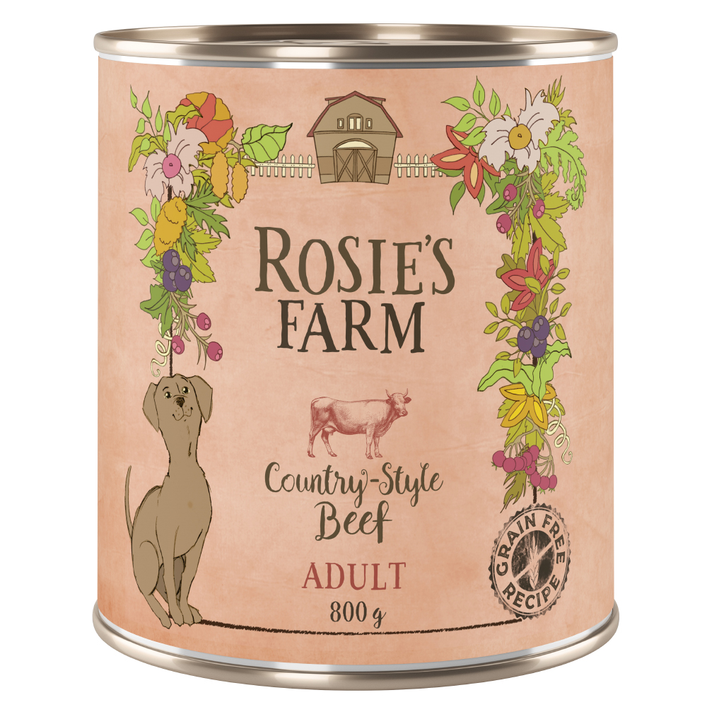 Pakiet Rosie's Farm Adult, 12 x 800 g  - Wołowina