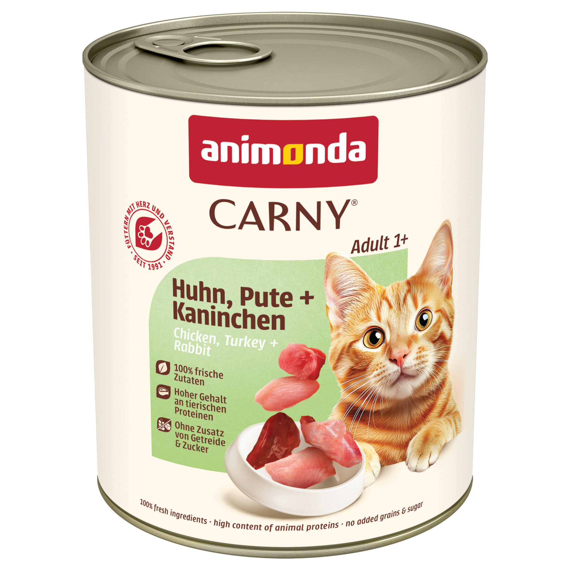 Korzystny pakiet animonda Carny Adult, 12 x 800 g - Kurczak, indyk i królik
