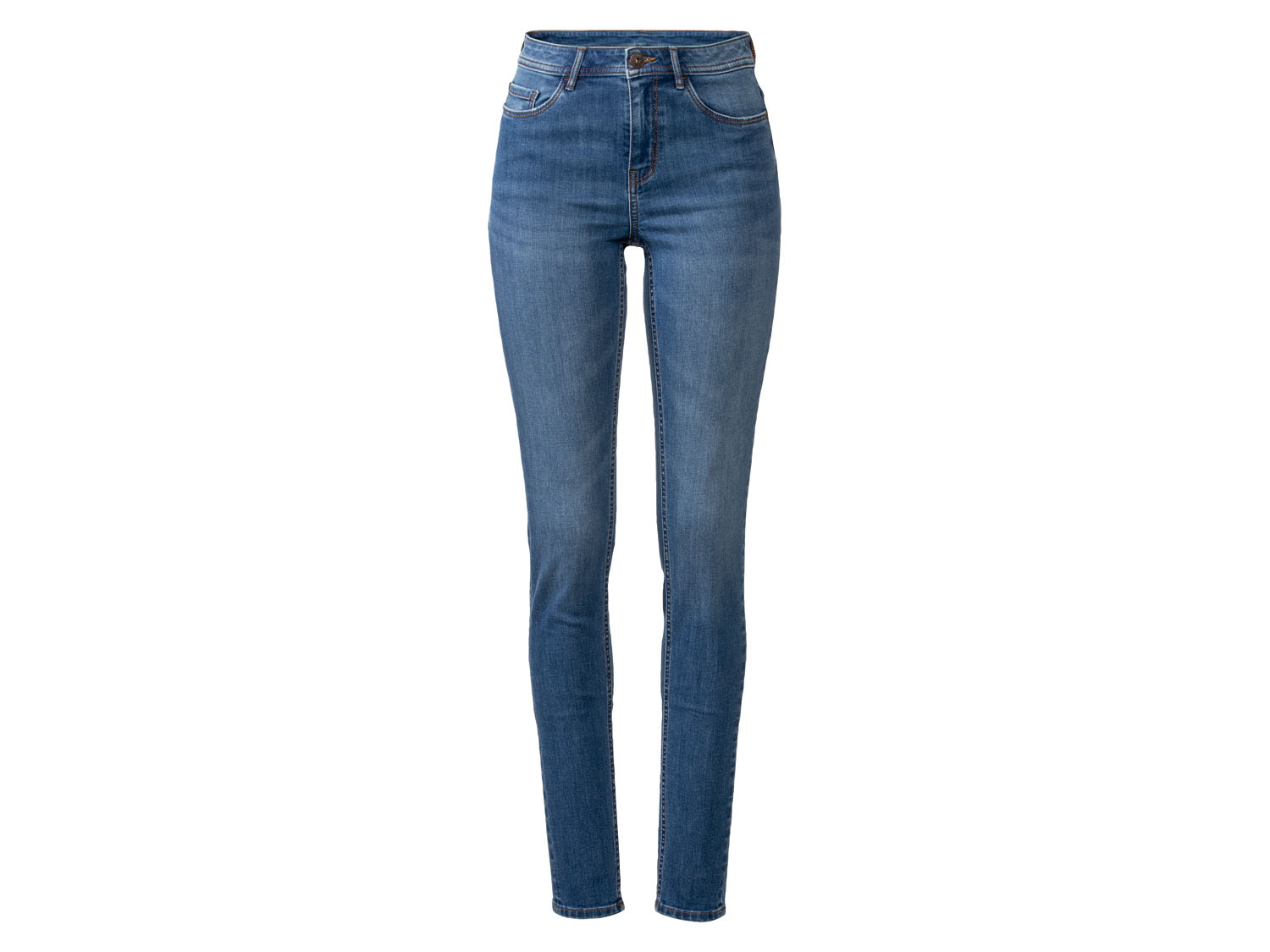 esmara® Jeansy damskie super skinny fit (Niebieski, 34, niska sylwetka)